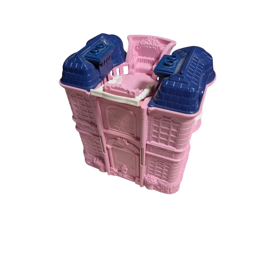 Fisher Price Sweet Streets Pink Blue Victorian Dollhouse Folding Playset 2001